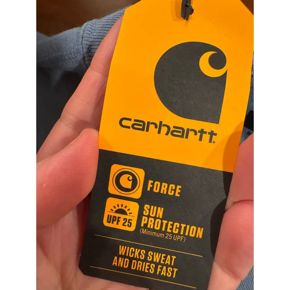 Carhartt Men’s Force Pocket Blue Short Sleeve Relaxed Fit T-Shirt NWT